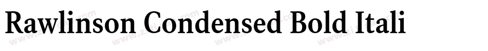 Rawlinson Condensed Bold Italic字体转换